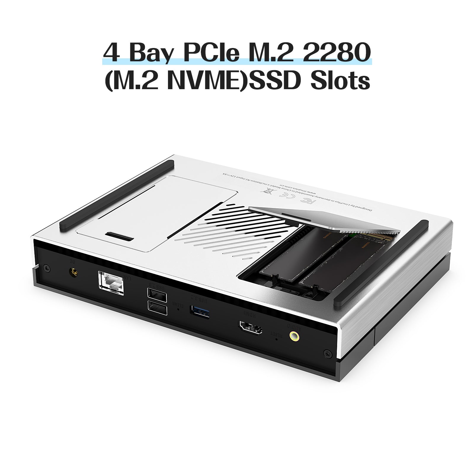 LincPlus LincStation N2 6-Bay NAS | 16GB RAM+128G ROM | Storage 6x8TB SSD (Diskless)