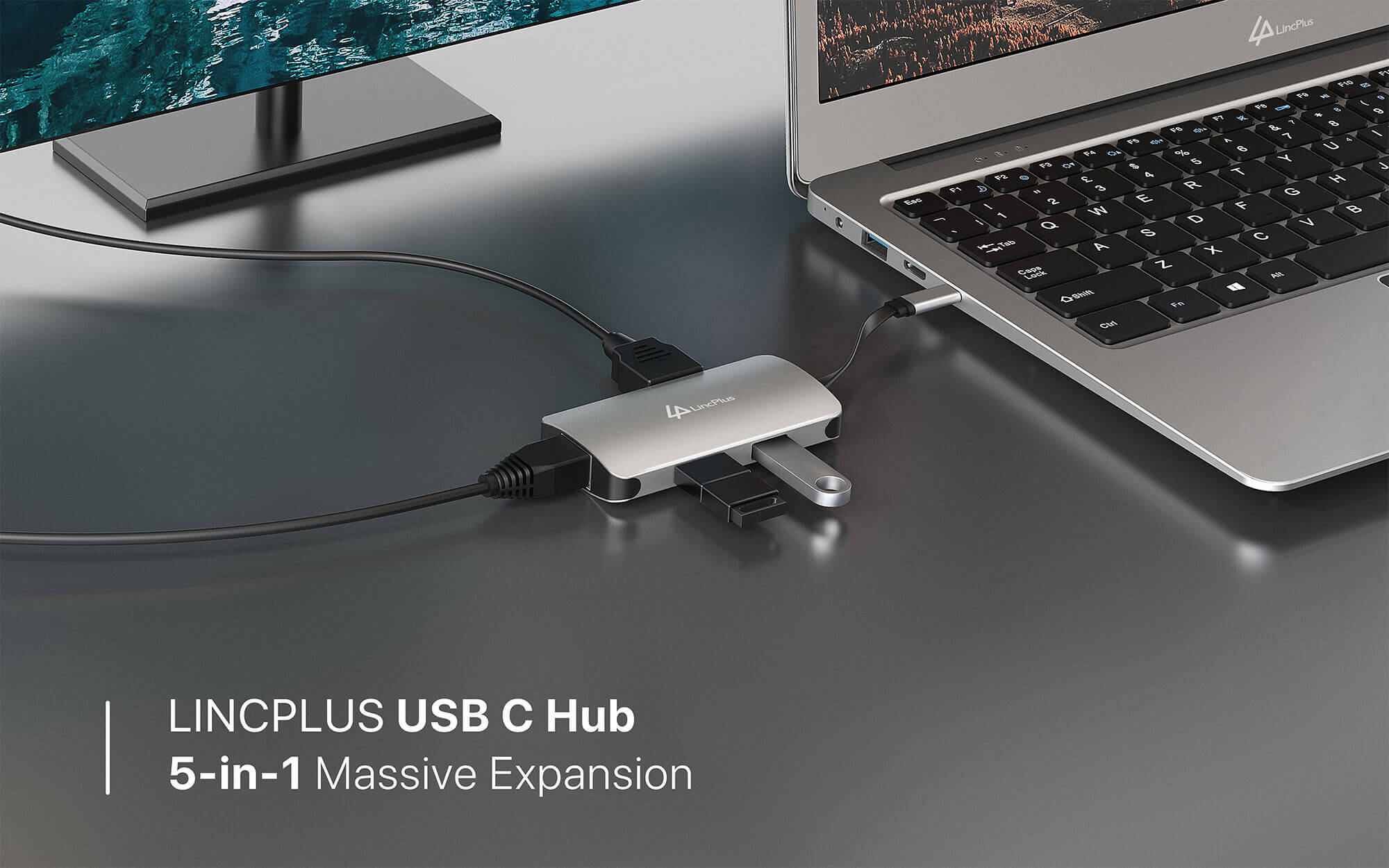 LincPlus USB C Hub - banner