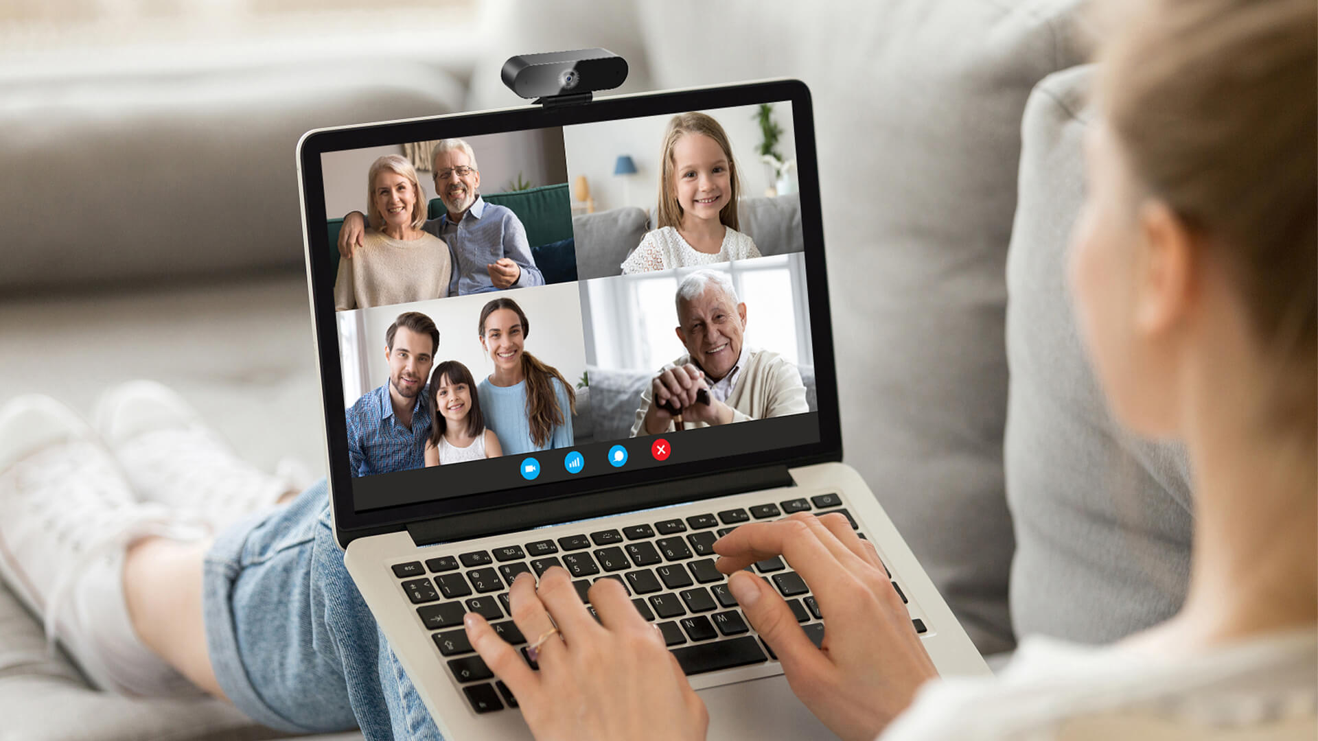 LincPlus C2 1080P Webcam with Noise-reducing Mics