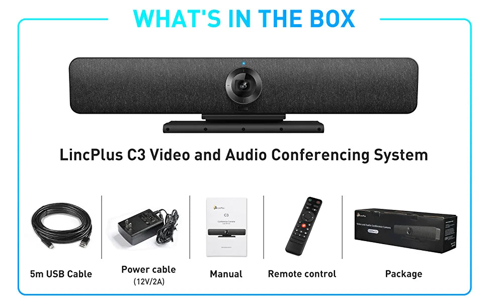 LincPlus C3 Audio-Video Conferencing System - Package