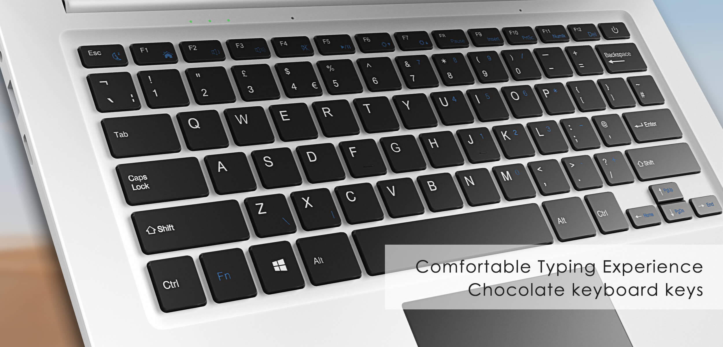 laptop keyboard  with comfortable typing experience