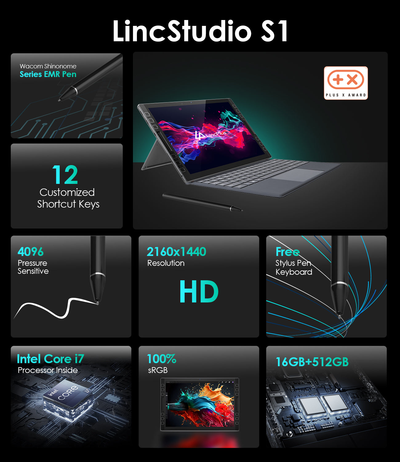 LincPlus LincStudio S1 The Lightest All-in-one Tablet