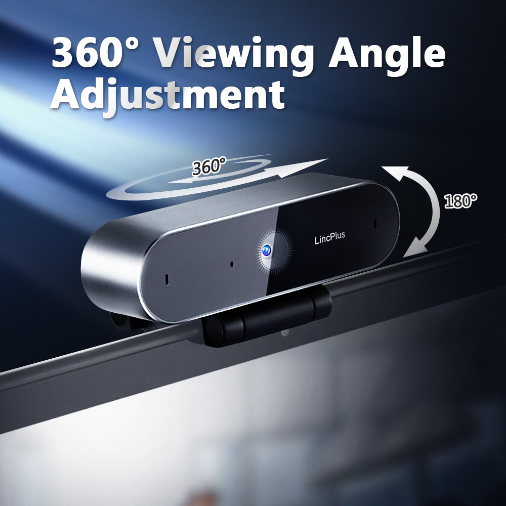 lincplus webcam with 360° viewing angle adjustment