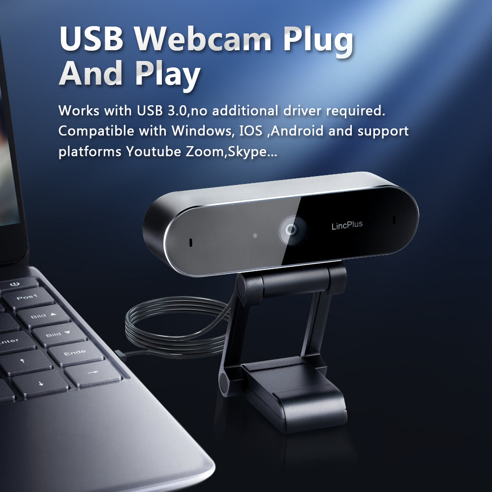usb 3.0 webcam plug and play - lincplus webcam for laptops