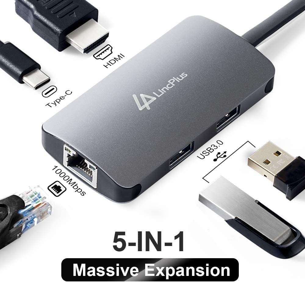 usb hub with 5-in-1 massive expansion